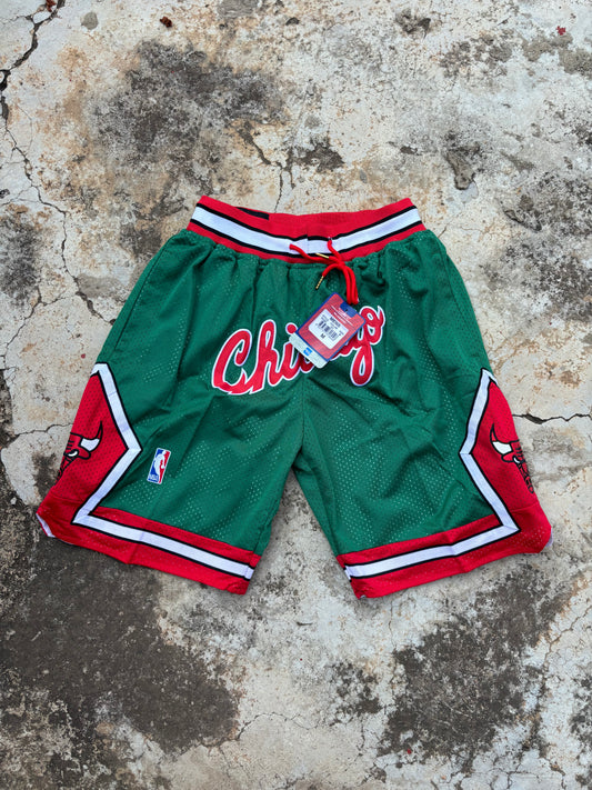 Green Chicago Bulls 2008-09 Retro Shorts